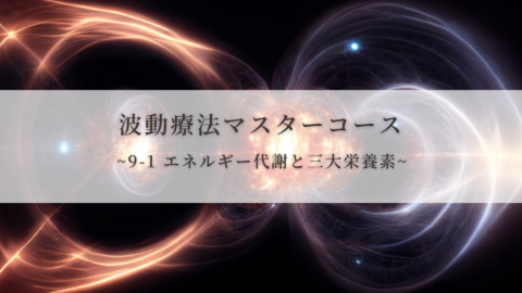 【波動療法マスターコース】9-1 エネルギー代謝と三大栄養素（全受講生用 振替/再受講）